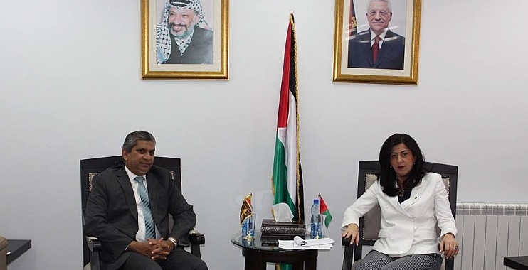 عودة تبحث إمكانية تصدير المنتجات الفلسطينية للسوق السريلانكي
